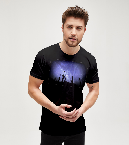 Milky-way-cacti-tisort-erkek-tshirt-tasarla-on3