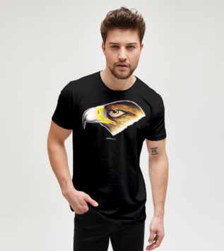 Eagle illustration Black T-shirt