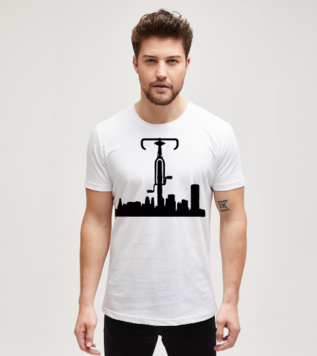Urban Cycling Funny  Men's Tshirt