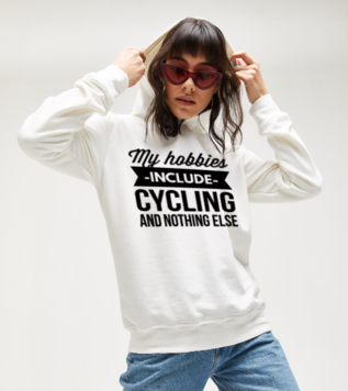 Bisiklet Tasarım Kapüşonlu Sweatshirt