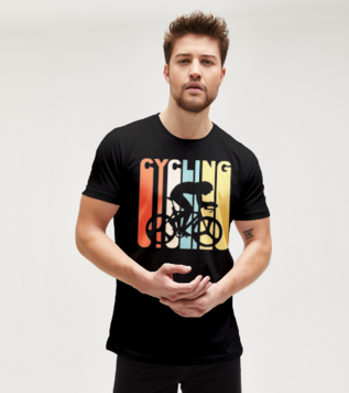 Retro Style Cyclist  Men's Tshirt