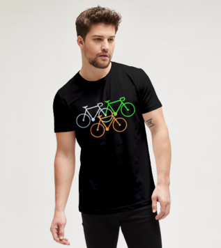 Bisiklet Sever Beyaz Erkek Tişört