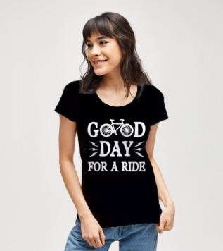 Good Day For A Ride Black Women's Tshirt