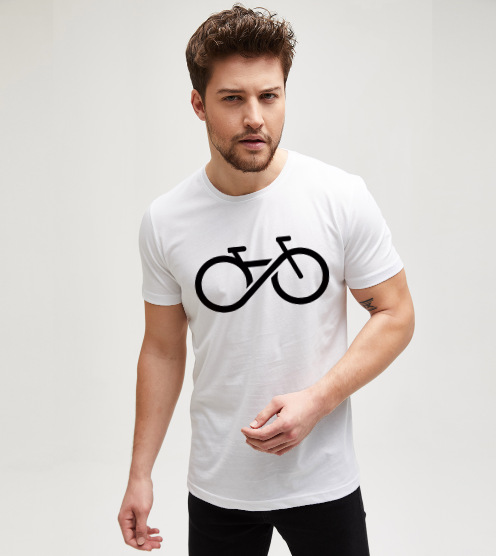 Bisiklet-sonsuzlugu-beyaz-erkek-tisort-erkek-tisort-tasarla-on3