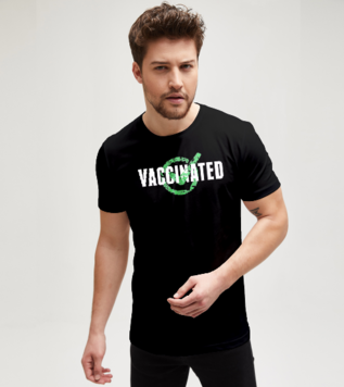 Vaccinated Pro Vaccine Black Men's Tshirt