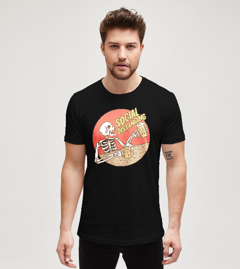 Social-distancing-skull-siyah-erkek-tisort-erkek-tisort-tasarla-on3