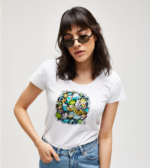 Karantine-karikatur-cizimi-beyaz-kadin-tshirt-kadin-tshirt-tasarla-on3