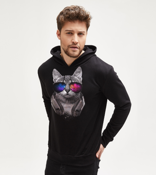 Muzik-delisi-kedi-siyah-kapusonlu-sweatshirt-kapusonlu-sweatshirt-tasarla-on3