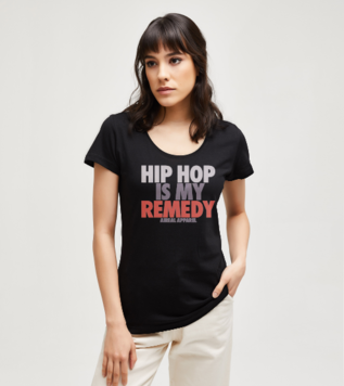 Hip Hop Is My Remedy Black Women's Tshirt