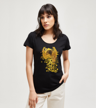 Disko topu Siyah Kadın Tshirt