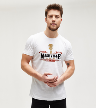 Nashville Tennessee Music City Usa America White Men's Tshirt