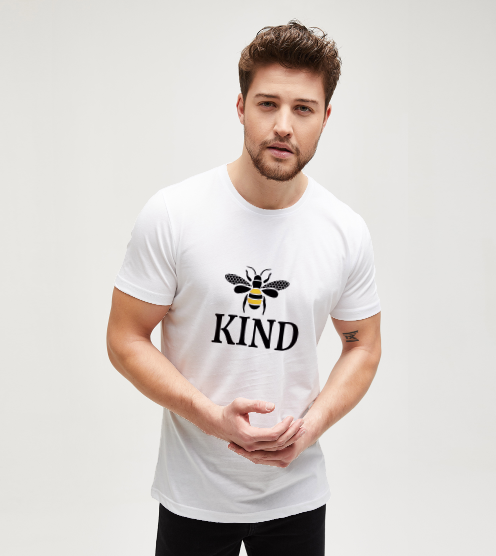 Bee-kind-beyaz-erkek-tisort-erkek-tisort-tasarla-on3