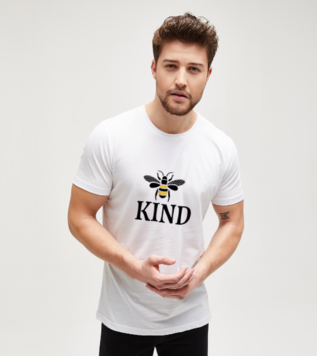 Bee-kind White Men's Tshirt