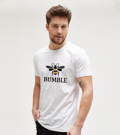 Bee-bumble-beyaz-erkek-tisort-erkek-tisort-tasarla-on3