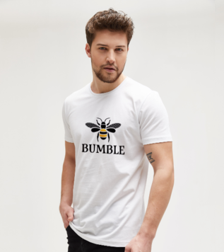 Bee-bumble Beyaz Erkek Tişört