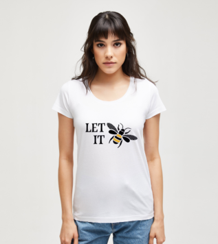 Let-it-bee White Women's Tshirt