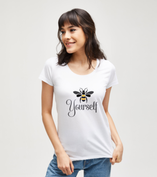 Bee-yourself Beyaz Kadın Tshirt