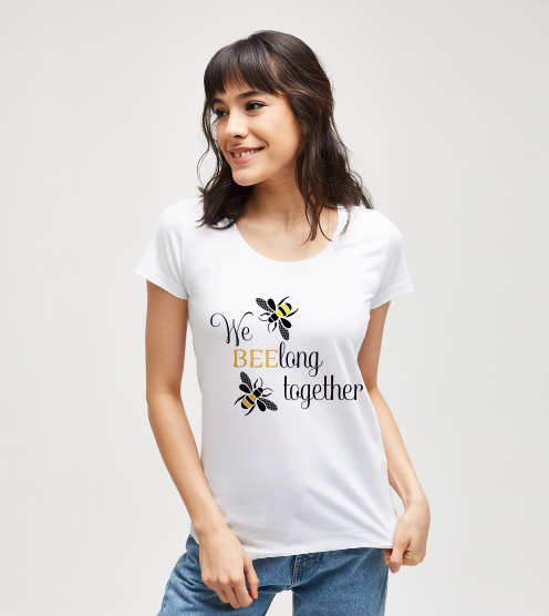 Bee-long-beyaz-kadin-tshirt-kadin-tshirt-tasarla-on3