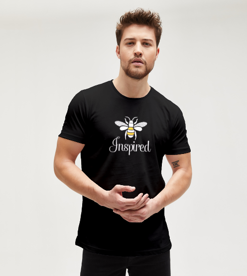 Bee-inspired-siyah-erkek-tisort-erkek-tisort-tasarla-on3
