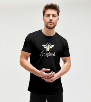 Bee-inspired Black Men's Tshirt