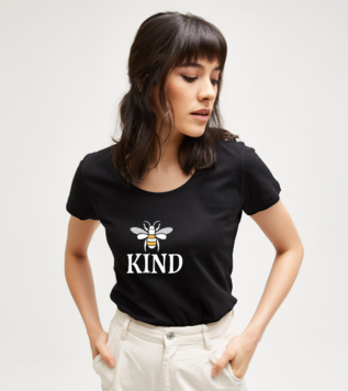 Bee-kind Siyah Kadın Tshirt