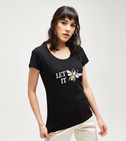 Let-it-bee-siyah-kadin-tshirt-kadin-tshirt-tasarla-on3