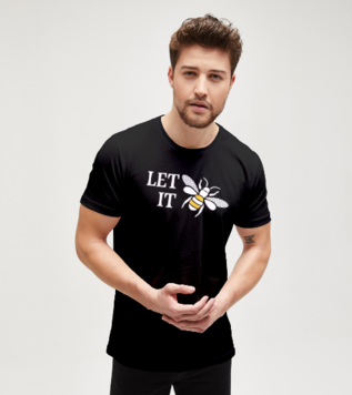 Let-it-bee Black Men's Tshirt
