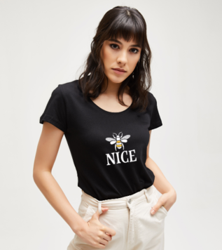 Bee-nice Siyah Kadın Tshirt