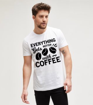 Everything Gets Better With Coffee White Men's Tshirt