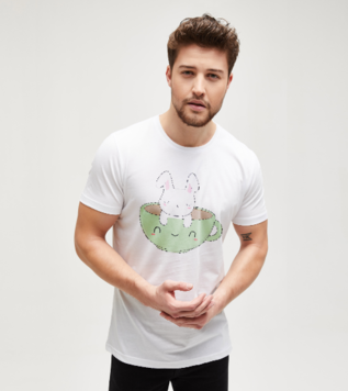 Coffee Bunny Is So Kawaii White Men's Tshirt