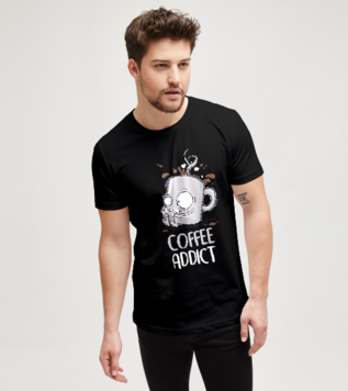 Coffee Addict Black Men's Tshirt
