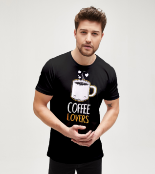 Coffee Lovers Black Men's Tshirt