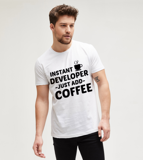 Developer-instant-just-add-coffee-beyaz-erkek-tisort-erkek-tisort-tasarla-on3