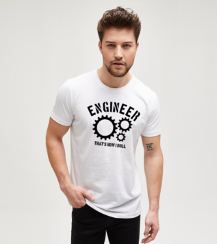 Engineer That's How I Roll For Light White Men's Tshirt