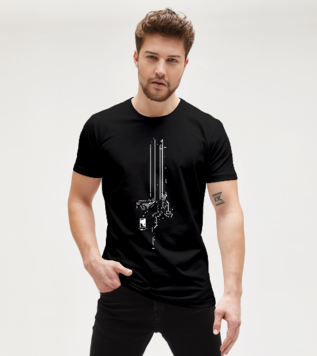 Computer Circuit Board Black Men's Tshirt
