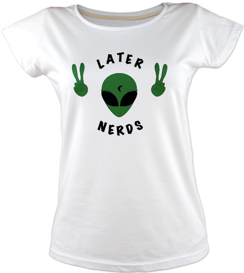 Uzayli-alien-later-tisort kadin-tshirt on3