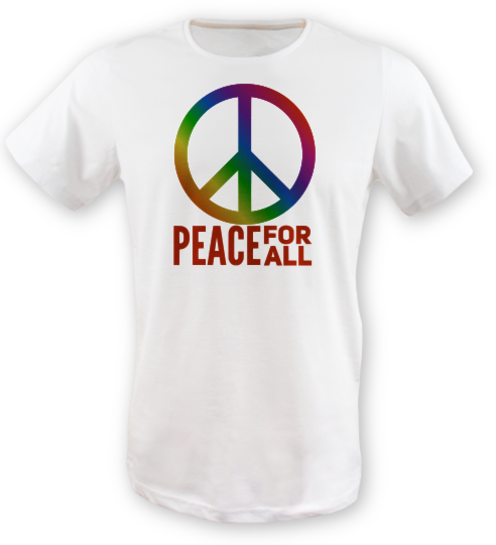Peace-for-all-rainbow-tisort erkek-tshirt on3