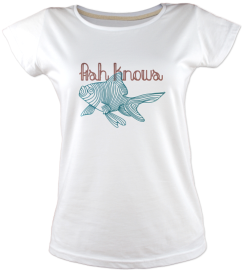 Fish-knows-everything-tisort kadin-tshirt on3